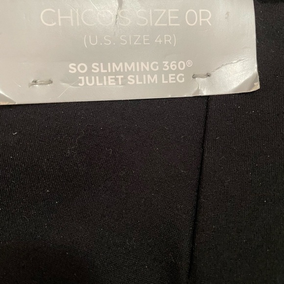 Chico’s women’s size 4 Regular full lengthSlim leg stretch pull-on back pants - Picture 4 of 6